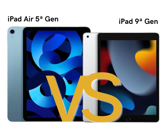 Comparaison de l'iPad Air avec l'iPad de 9e génération